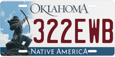 OK license plate 322EWB