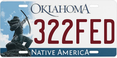 OK license plate 322FED