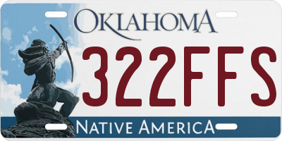 OK license plate 322FFS