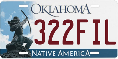 OK license plate 322FIL