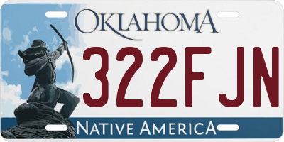 OK license plate 322FJN