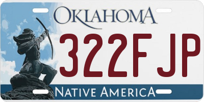 OK license plate 322FJP