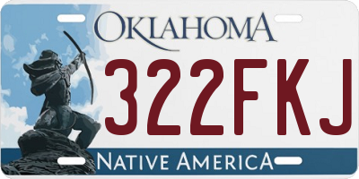 OK license plate 322FKJ