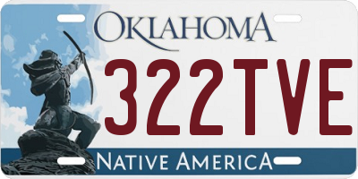 OK license plate 322TVE