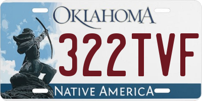 OK license plate 322TVF