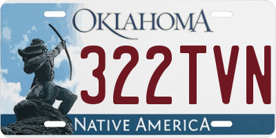 OK license plate 322TVN