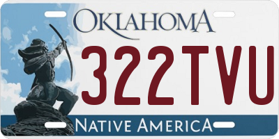 OK license plate 322TVU