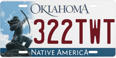 OK license plate 322TWT