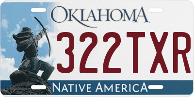 OK license plate 322TXR