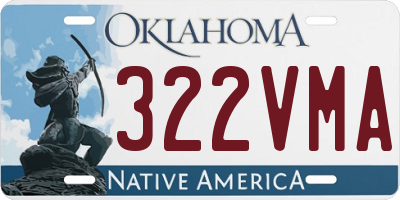 OK license plate 322VMA