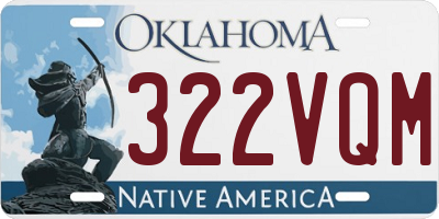 OK license plate 322VQM