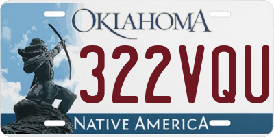 OK license plate 322VQU
