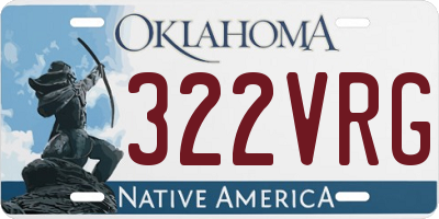 OK license plate 322VRG