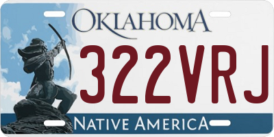 OK license plate 322VRJ