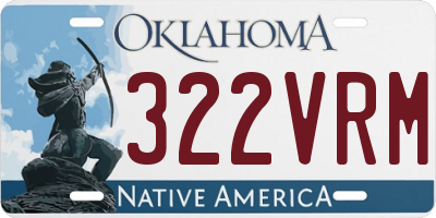 OK license plate 322VRM