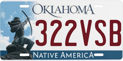 OK license plate 322VSB