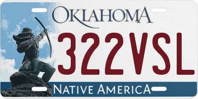 OK license plate 322VSL