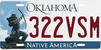 OK license plate 322VSM
