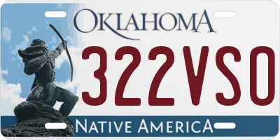 OK license plate 322VSO