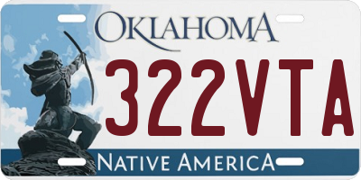 OK license plate 322VTA