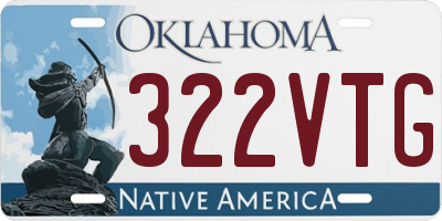 OK license plate 322VTG