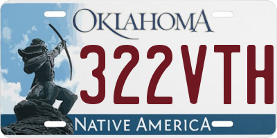 OK license plate 322VTH