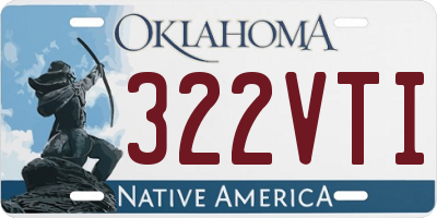 OK license plate 322VTI