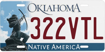 OK license plate 322VTL