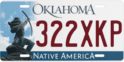 OK license plate 322XKP