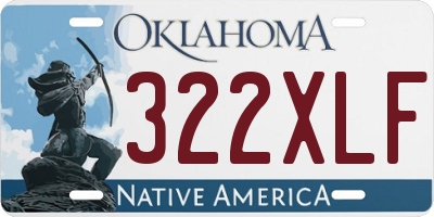 OK license plate 322XLF