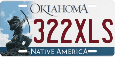 OK license plate 322XLS