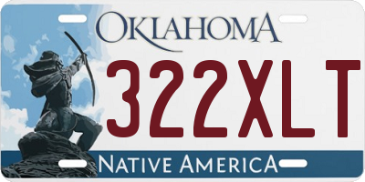 OK license plate 322XLT