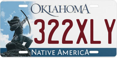 OK license plate 322XLY
