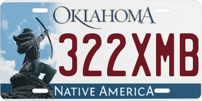 OK license plate 322XMB