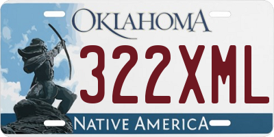 OK license plate 322XML