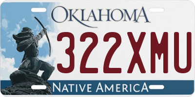 OK license plate 322XMU