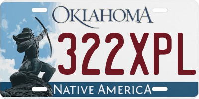 OK license plate 322XPL