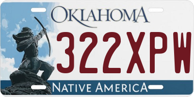 OK license plate 322XPW