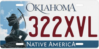 OK license plate 322XVL