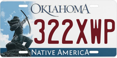 OK license plate 322XWP