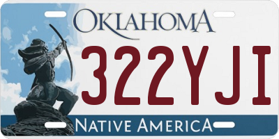 OK license plate 322YJI