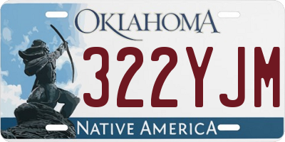 OK license plate 322YJM