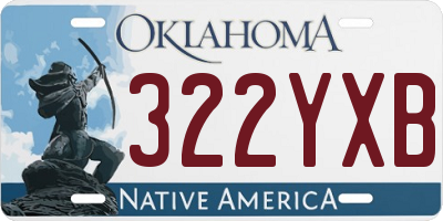 OK license plate 322YXB