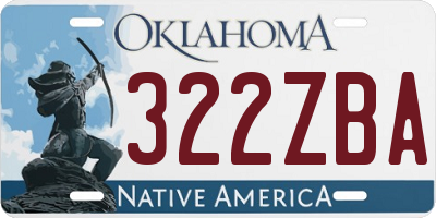 OK license plate 322ZBA