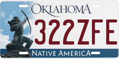 OK license plate 322ZFE