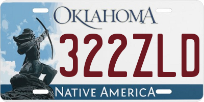 OK license plate 322ZLD