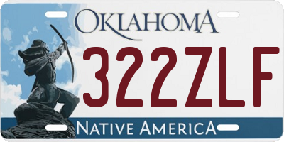 OK license plate 322ZLF