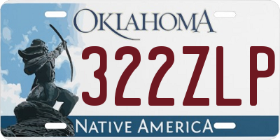 OK license plate 322ZLP