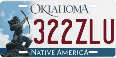 OK license plate 322ZLU