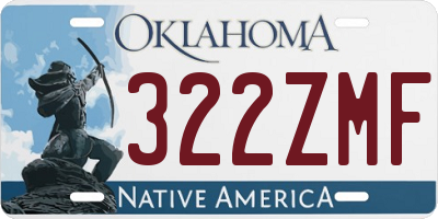 OK license plate 322ZMF